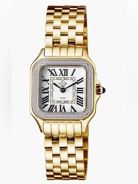 GV2 Gold and White Diamond Accent Women’s Watch